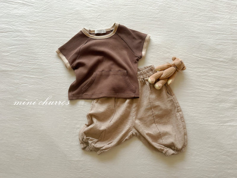Churros - Korean Children Fashion - #childofig - Waffle Pocket Tee - 4