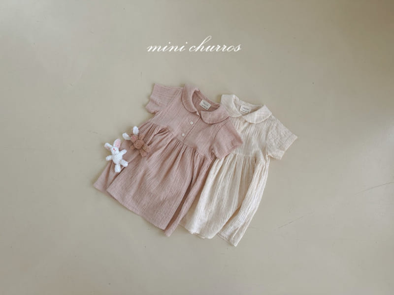Churros - Korean Children Fashion - #discoveringself - Flo Shirring One-Piece - 11