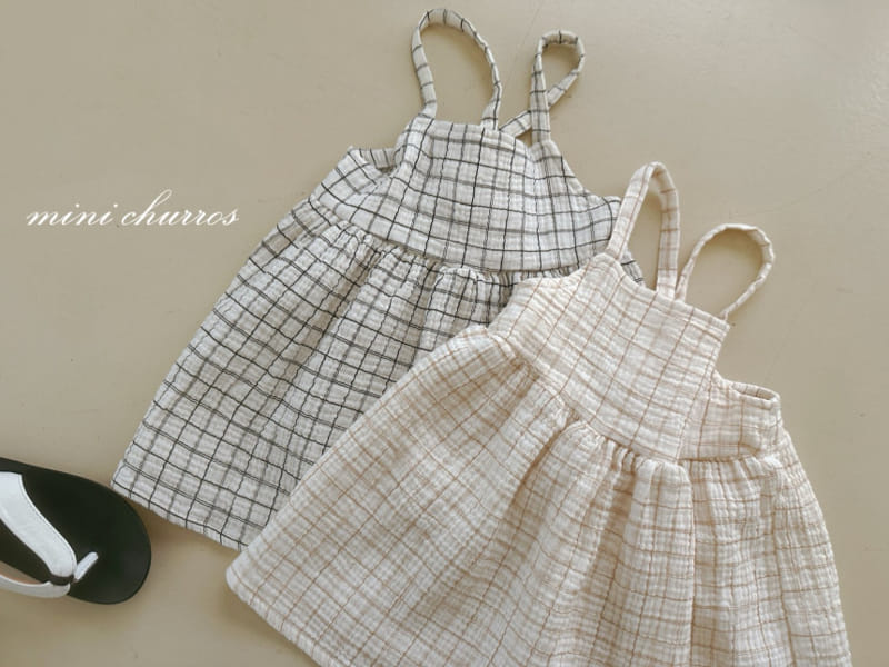Churros - Korean Children Fashion - #discoveringself - Loen Check One-Piece - 6