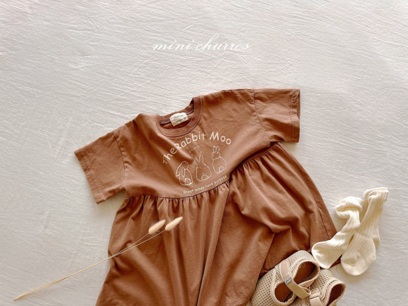 Churros - Korean Children Fashion - #kidsstore - Rabbit Shirring One-Piece - 7