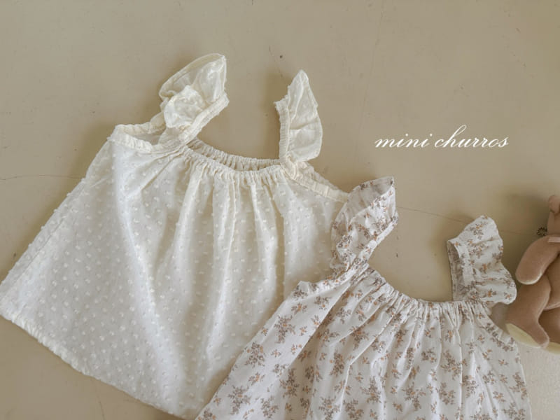 Churros - Korean Children Fashion - #kidzfashiontrend - Frill Wing Blouse - 2