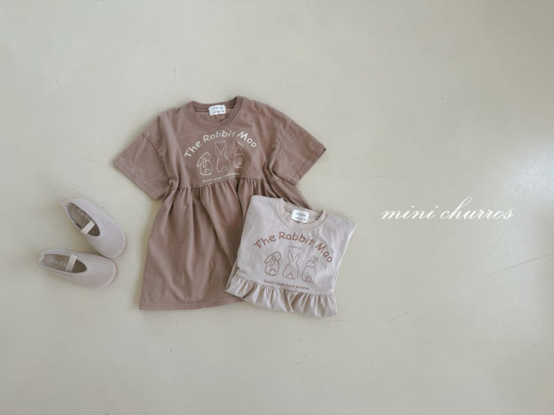 Churros - Korean Children Fashion - #kidzfashiontrend - Rabbit Shirring One-Piece - 8