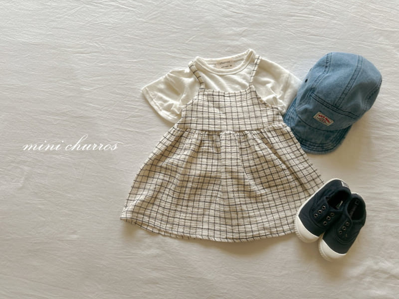 Churros - Korean Children Fashion - #kidzfashiontrend - Loen Check One-Piece - 10