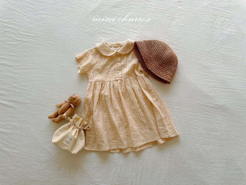 Churros - Korean Children Fashion - #prettylittlegirls - Flo Shirring One-Piece - 6