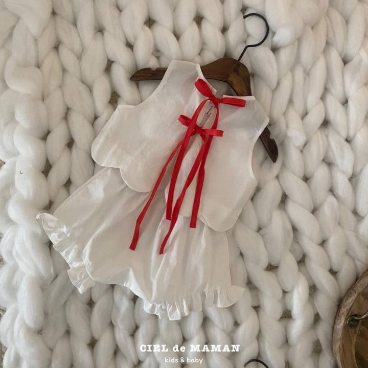 Ciel De Maman - Korean Baby Fashion - #babyfever - Cherry Top Bottom Set - 6