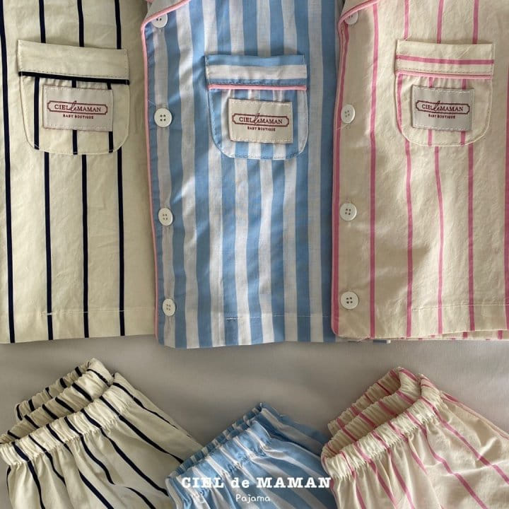 Ciel De Maman - Korean Baby Fashion - #onlinebabyshop - Bon Bon Pajama Top Bottom Set - 3