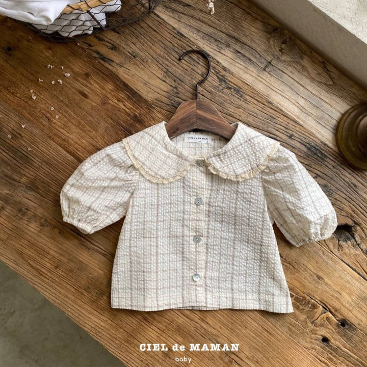 Ciel De Maman - Korean Baby Fashion - #smilingbaby - Seersucker Blouse - 3