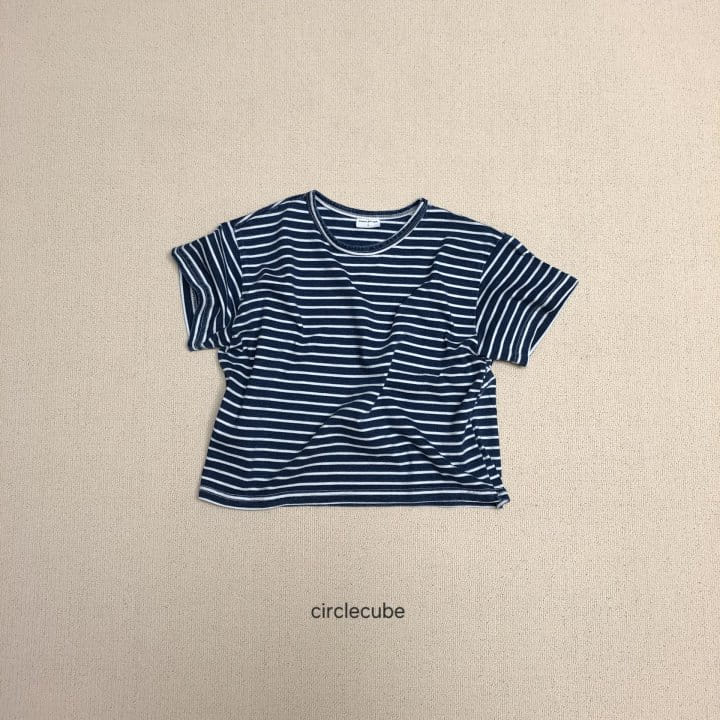 Circle Cube - Korean Children Fashion - #kidzfashiontrend - Indigo ST Tee