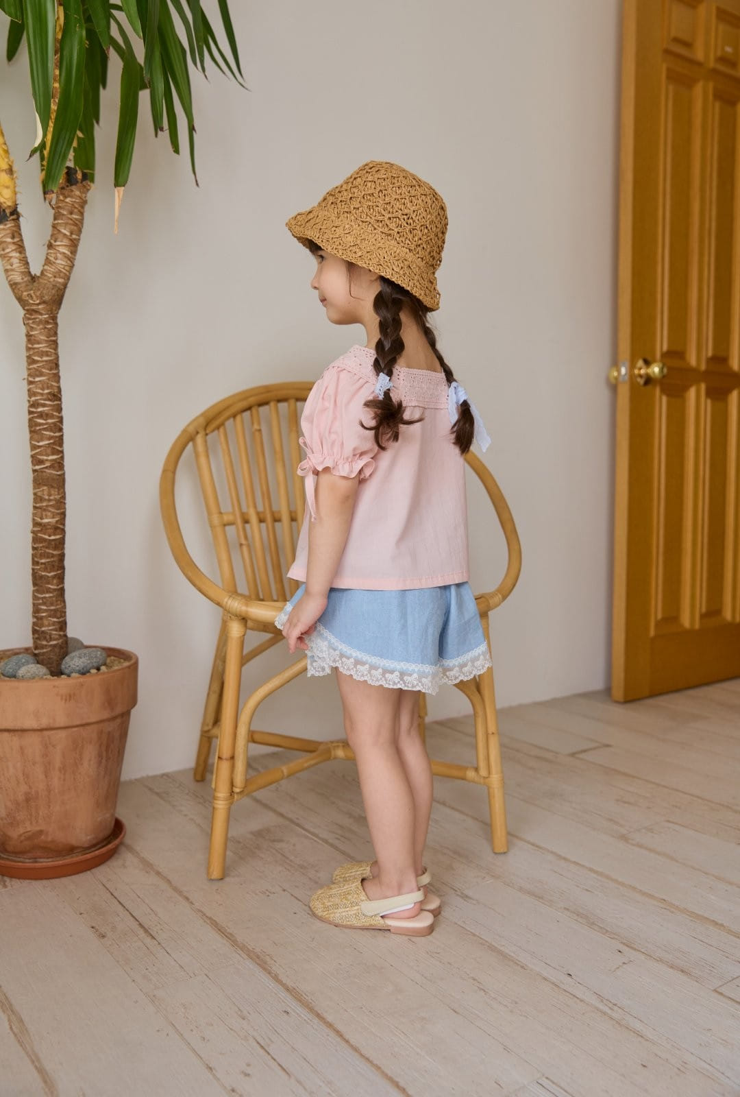 Coco Rabbit - Korean Children Fashion - #todddlerfashion - Ribbon Square Blouse