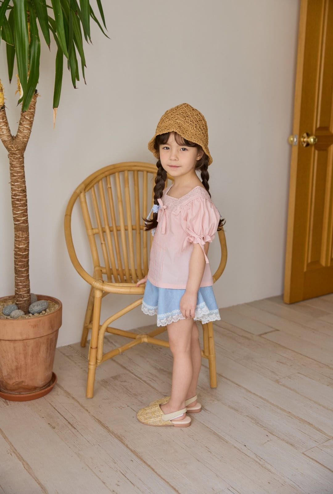 Coco Rabbit - Korean Children Fashion - #toddlerclothing - Ribbon Square Blouse - 2