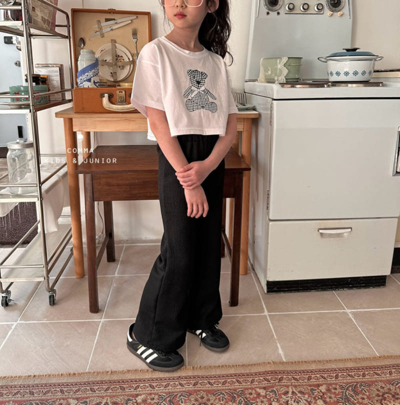 Comma - Korean Children Fashion - #Kfashion4kids - Check Bear Tee - 2
