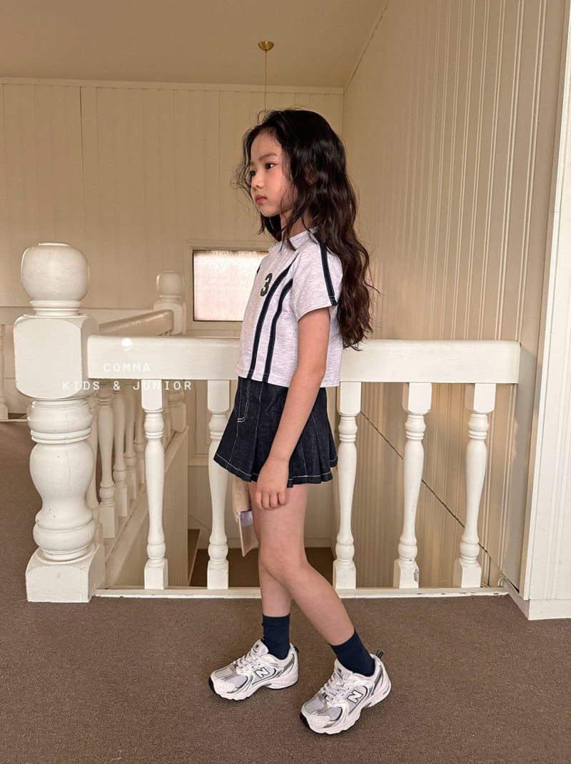 Comma - Korean Children Fashion - #childrensboutique - 3 Two Line Tee - 10