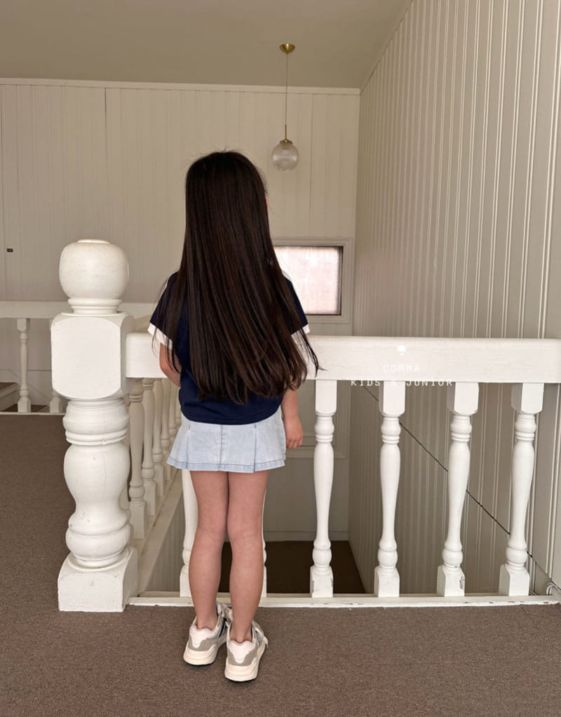 Comma - Korean Children Fashion - #childrensboutique - Collar Two Line Tee - 6