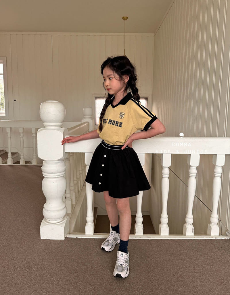 Comma - Korean Children Fashion - #designkidswear - Collar Two Line Tee - 7