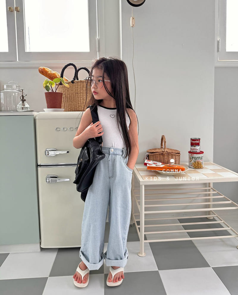 Comma - Korean Children Fashion - #discoveringself - Heart Sleeveless Tee - 9
