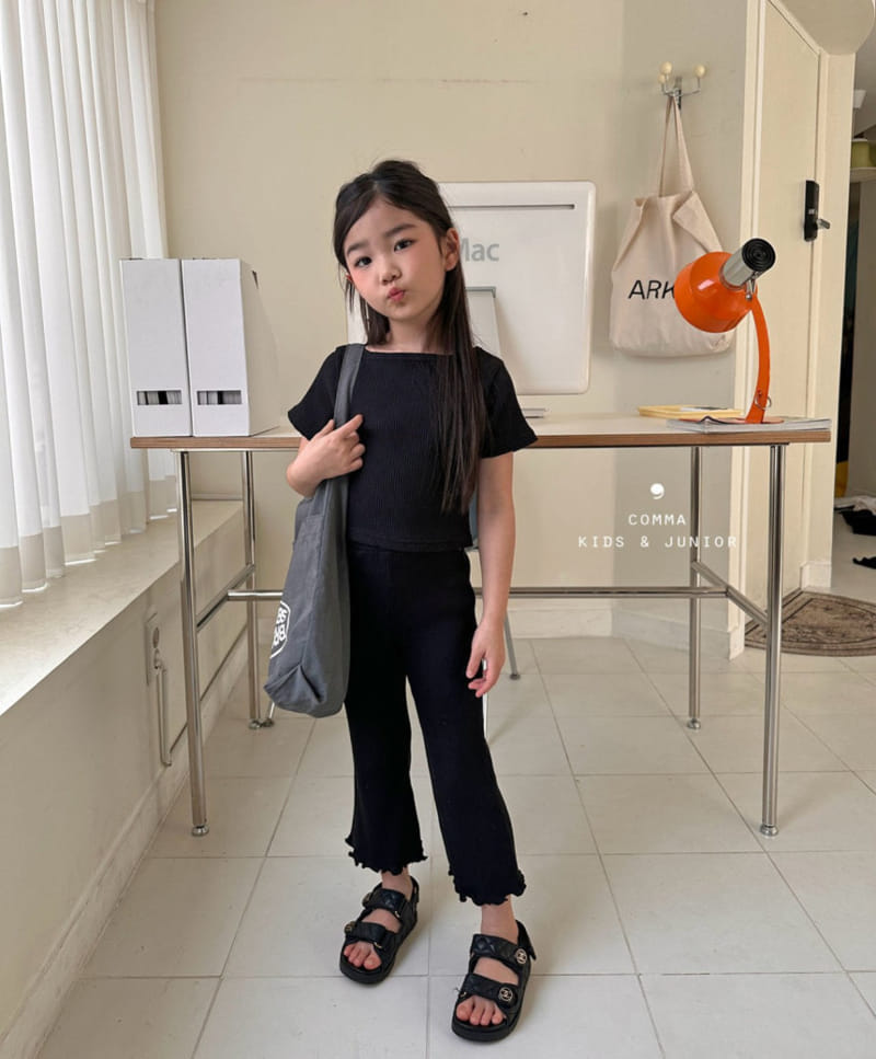Comma - Korean Children Fashion - #fashionkids - Terry Boots Cut Pants - 11
