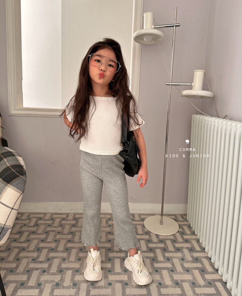 Comma - Korean Children Fashion - #fashionkids - Rib Crop Tee - 3