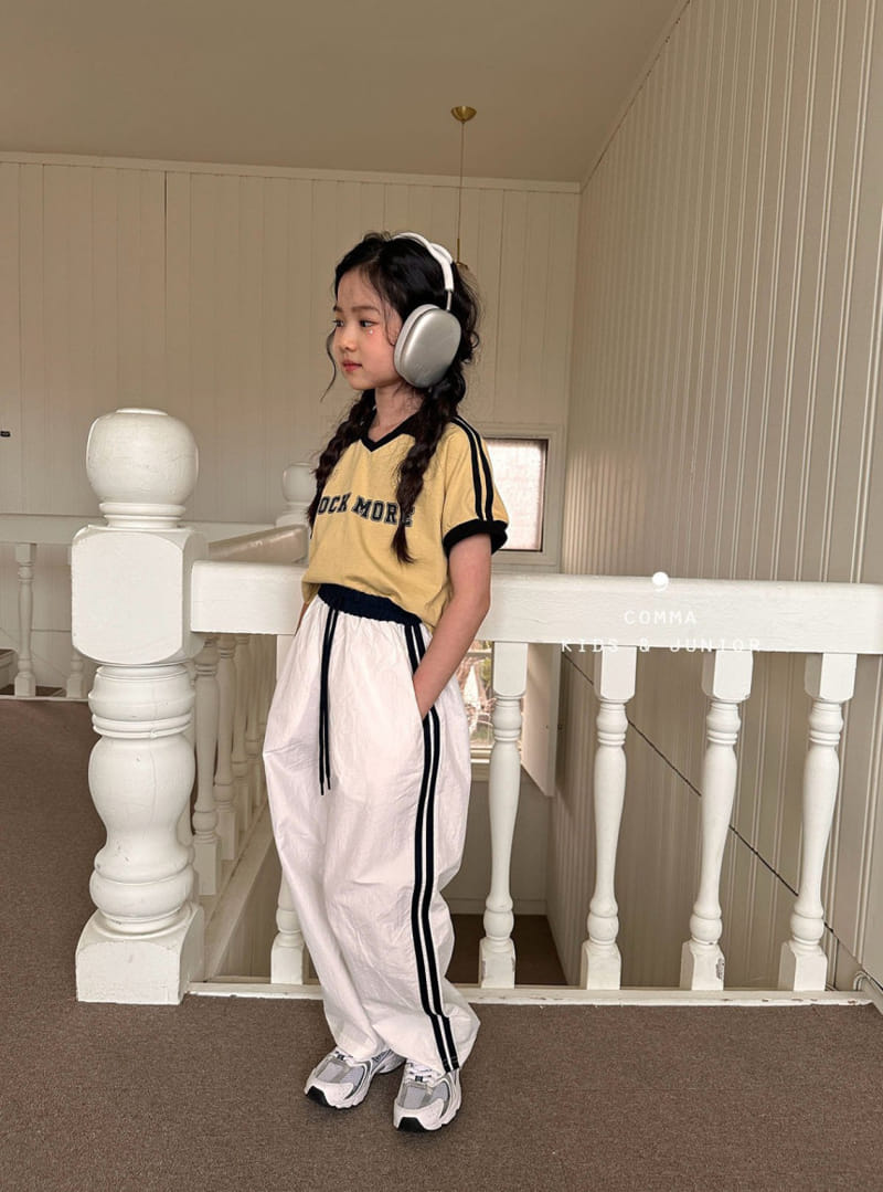 Comma - Korean Children Fashion - #kidsshorts - Collar Two Line Tee - 10