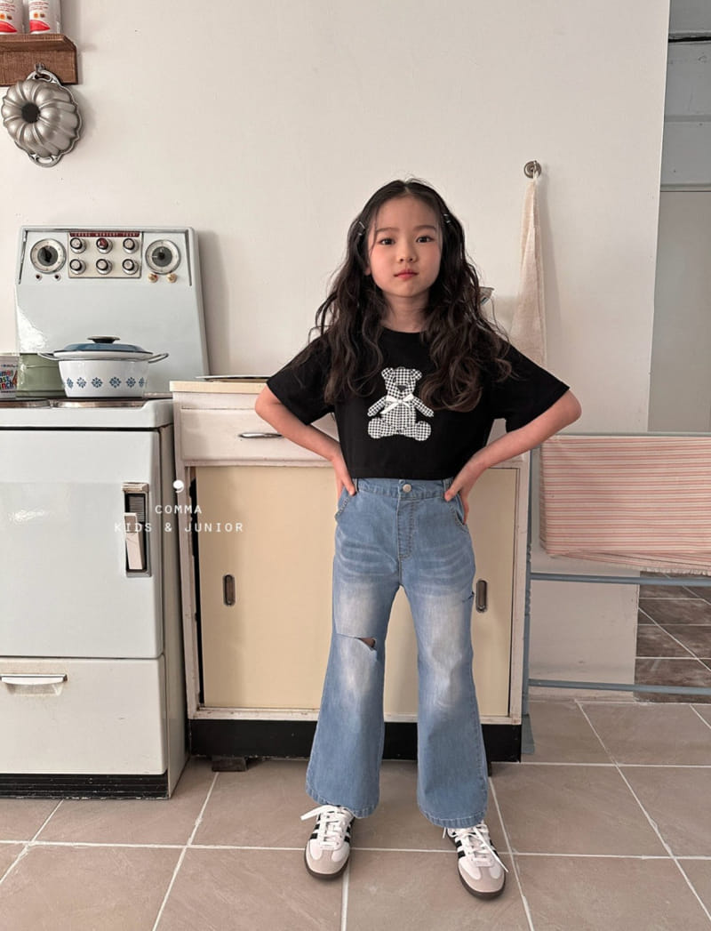 Comma - Korean Children Fashion - #kidsstore - Denim Boots Cut Pants - 8