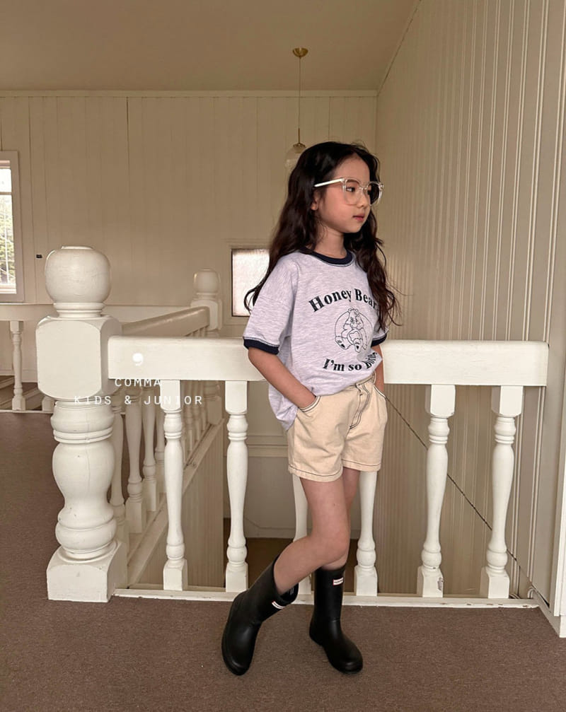 Comma - Korean Children Fashion - #littlefashionista - Honey Bear Tee - 6