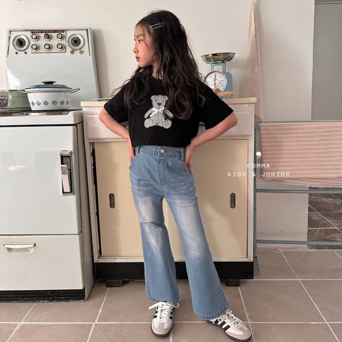 Comma - Korean Children Fashion - #stylishchildhood - Denim Boots Cut Pants