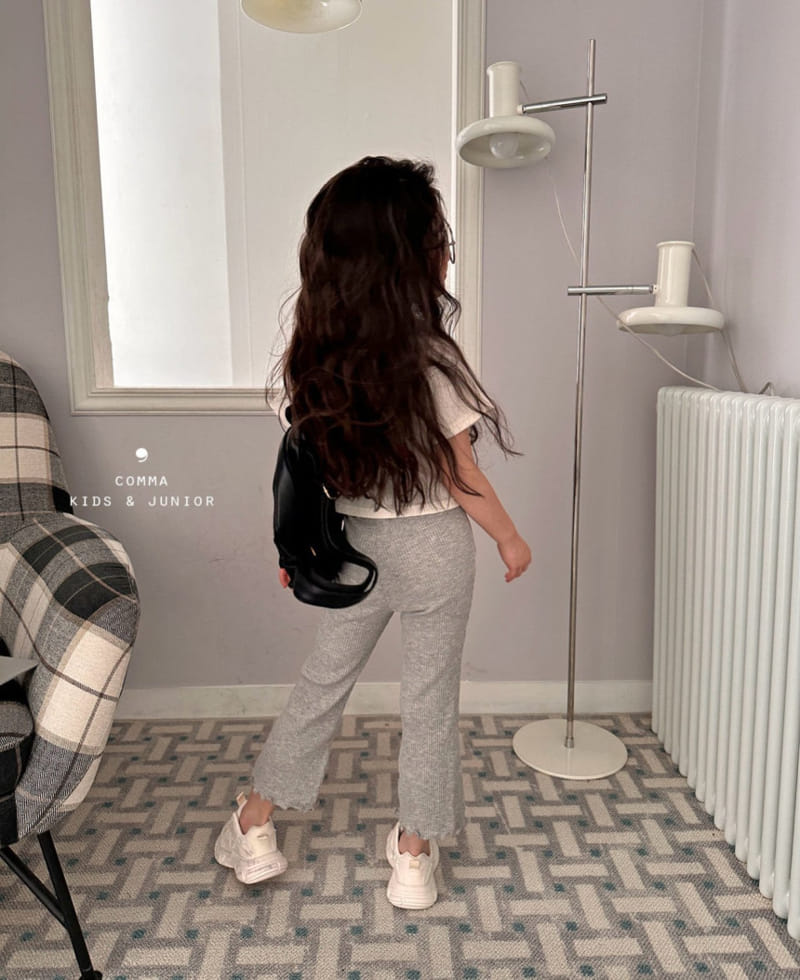 Comma - Korean Children Fashion - #toddlerclothing - Terry Boots Cut Pants - 5