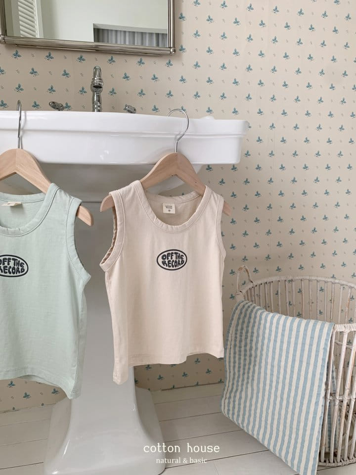Cotton House - Korean Children Fashion - #childofig - Off The Sleeveless Tee - 5