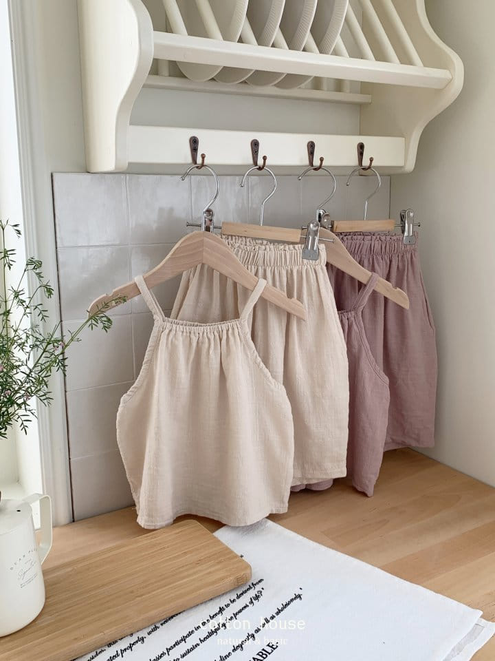 Cotton House - Korean Children Fashion - #childofig - String Sleeveless Top Bottom Set - 7
