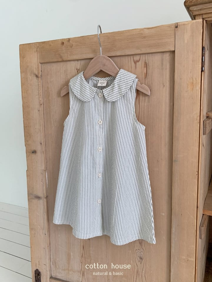 Cotton House - Korean Children Fashion - #prettylittlegirls - ST Collar Sleeveless One-Piece - 4