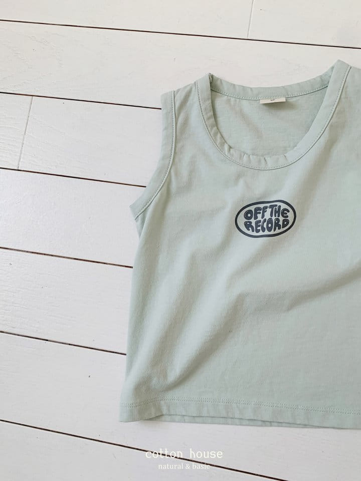 Cotton House - Korean Children Fashion - #childrensboutique - Off The Sleeveless Tee - 6