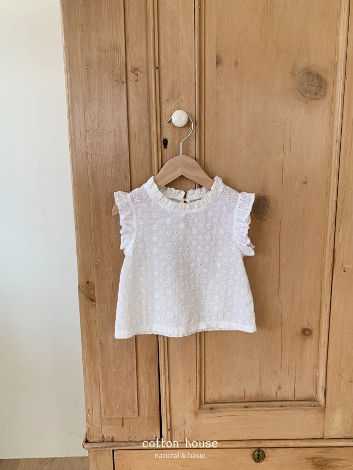Cotton House - Korean Children Fashion - #childrensboutique - Shirring Sleeveless Blouse - 3