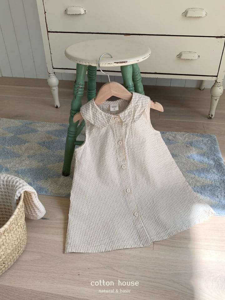 Cotton House - Korean Children Fashion - #childrensboutique - ST Collar Sleeveless One-Piece - 6