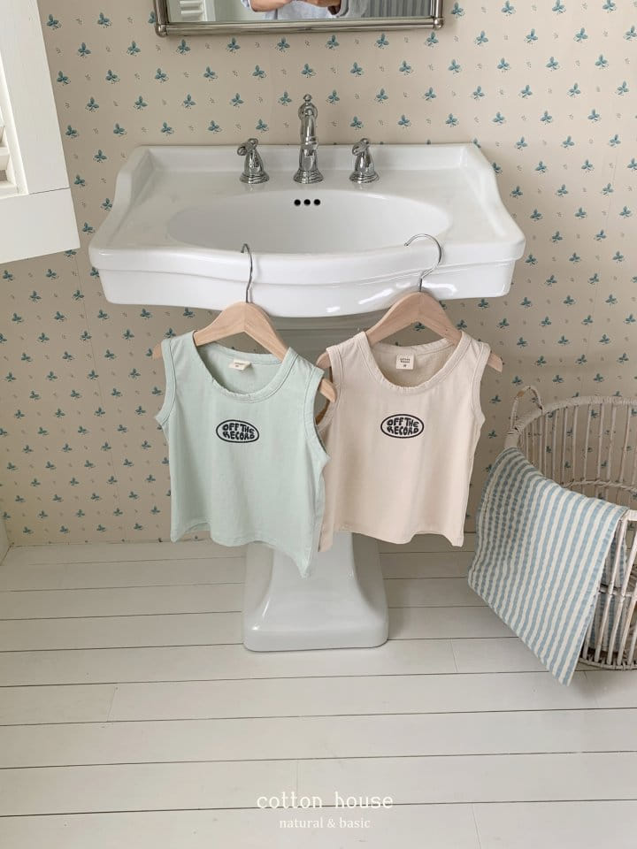 Cotton House - Korean Children Fashion - #discoveringself - Off The Sleeveless Tee - 8