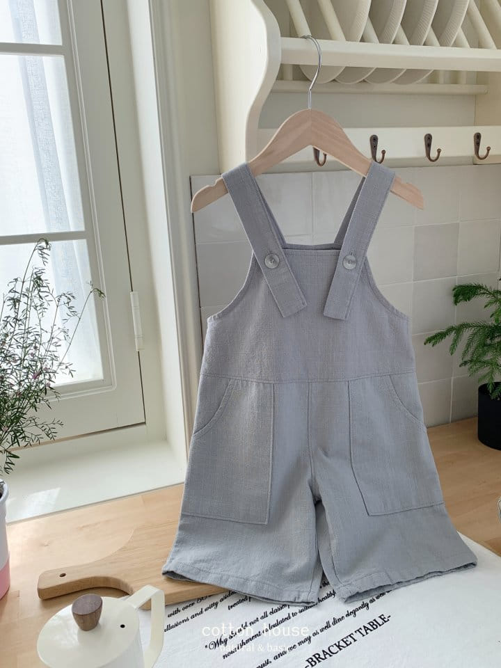 Cotton House - Korean Children Fashion - #discoveringself - Linen Dungarees Jumpsuit - 3