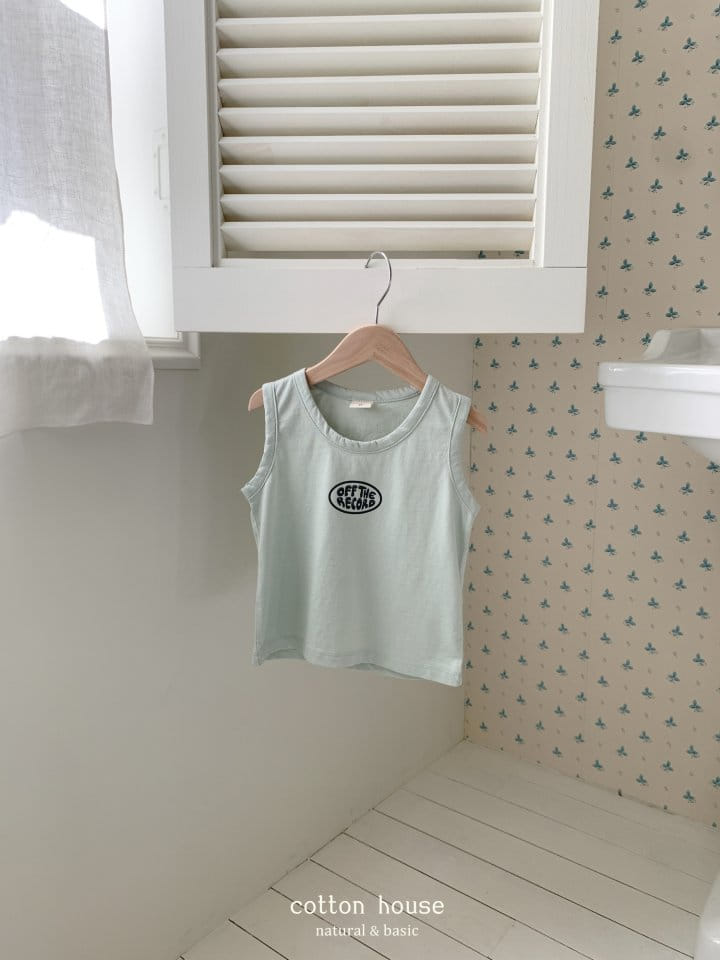 Cotton House - Korean Children Fashion - #fashionkids - Off The Sleeveless Tee - 9