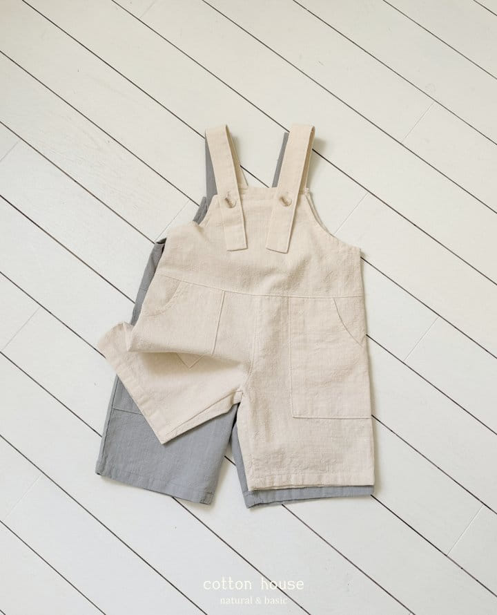 Cotton House - Korean Children Fashion - #discoveringself - Linen Dungarees Jumpsuit - 4
