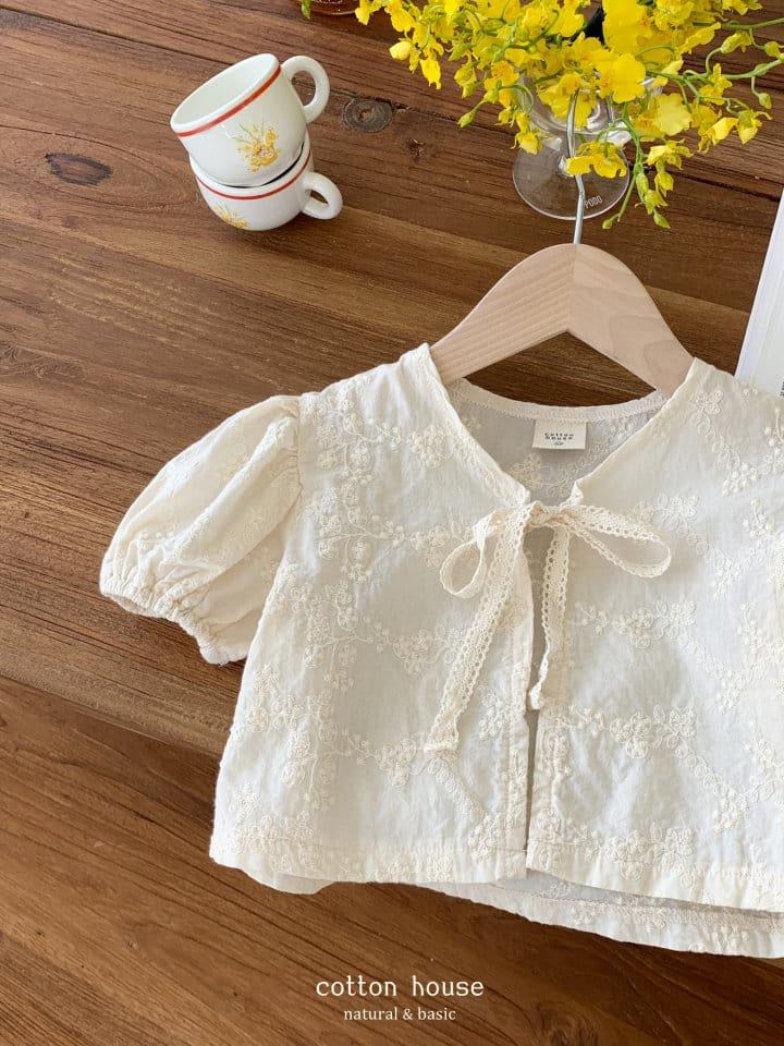 Cotton House - Korean Children Fashion - #fashionkids - Maju String Embroidery Cardigan