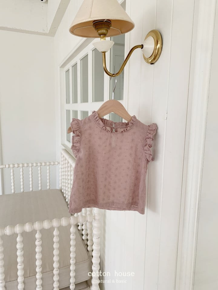 Cotton House - Korean Children Fashion - #kidsshorts - Shirring Sleeveless Blouse - 7