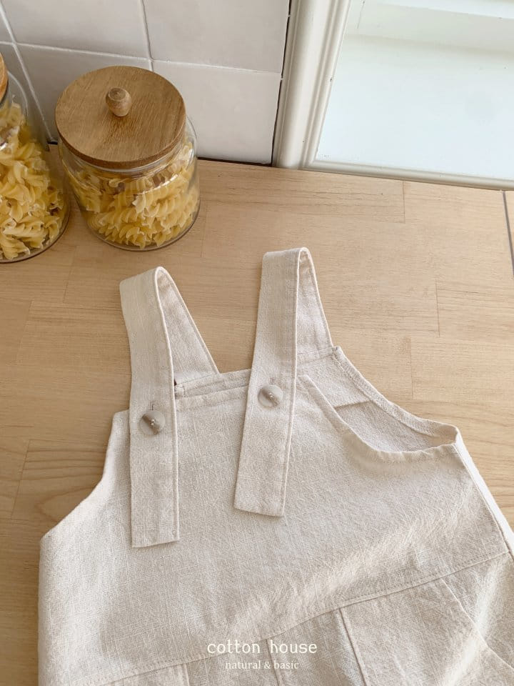 Cotton House - Korean Children Fashion - #kidsshorts - Linen Dungarees Jumpsuit - 5