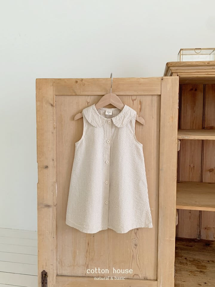Cotton House - Korean Children Fashion - #kidsshorts - ST Collar Sleeveless One-Piece - 10