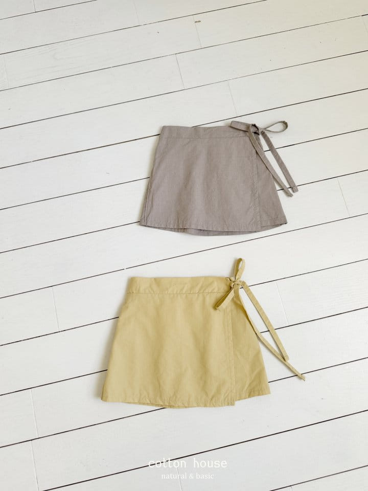 Cotton House - Korean Children Fashion - #kidsshorts - Wrap Skirt - 4