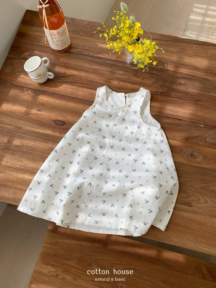 Cotton House - Korean Children Fashion - #kidsstore - Kale Flower Sleeveless One-Piece - 2