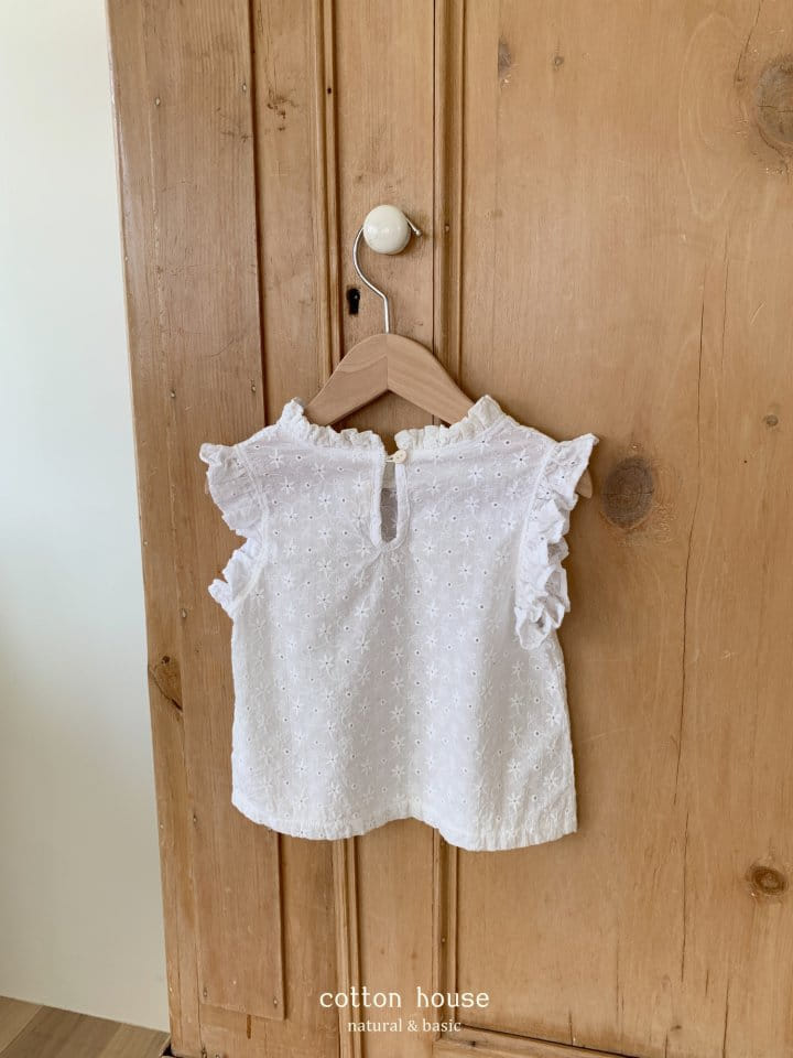 Cotton House - Korean Children Fashion - #kidzfashiontrend - Shirring Sleeveless Blouse - 9