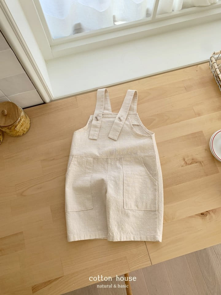 Cotton House - Korean Children Fashion - #kidzfashiontrend - Linen Dungarees Jumpsuit - 7