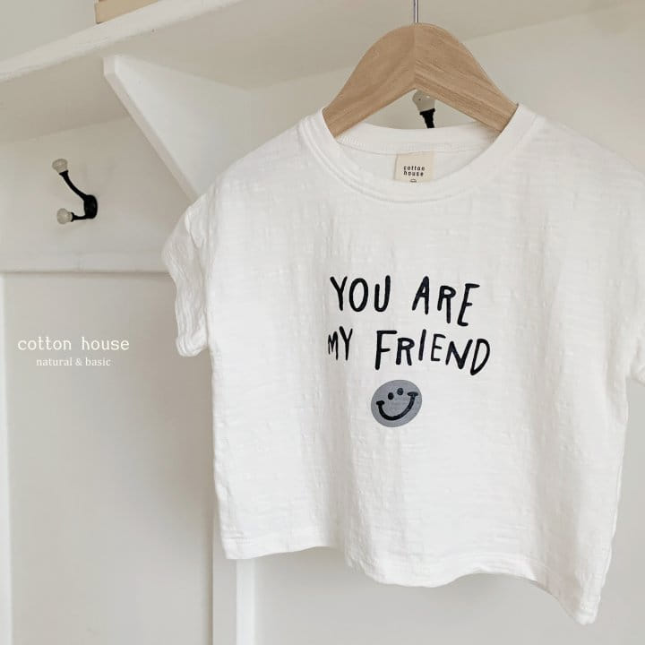 Cotton House - Korean Children Fashion - #kidzfashiontrend - Smile Short Sleeve Tee - 2