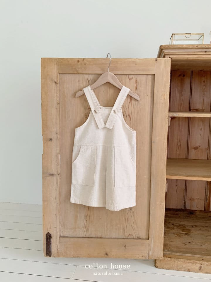 Cotton House - Korean Children Fashion - #magicofchildhood - Linen Dungarees Jumpsuit - 10