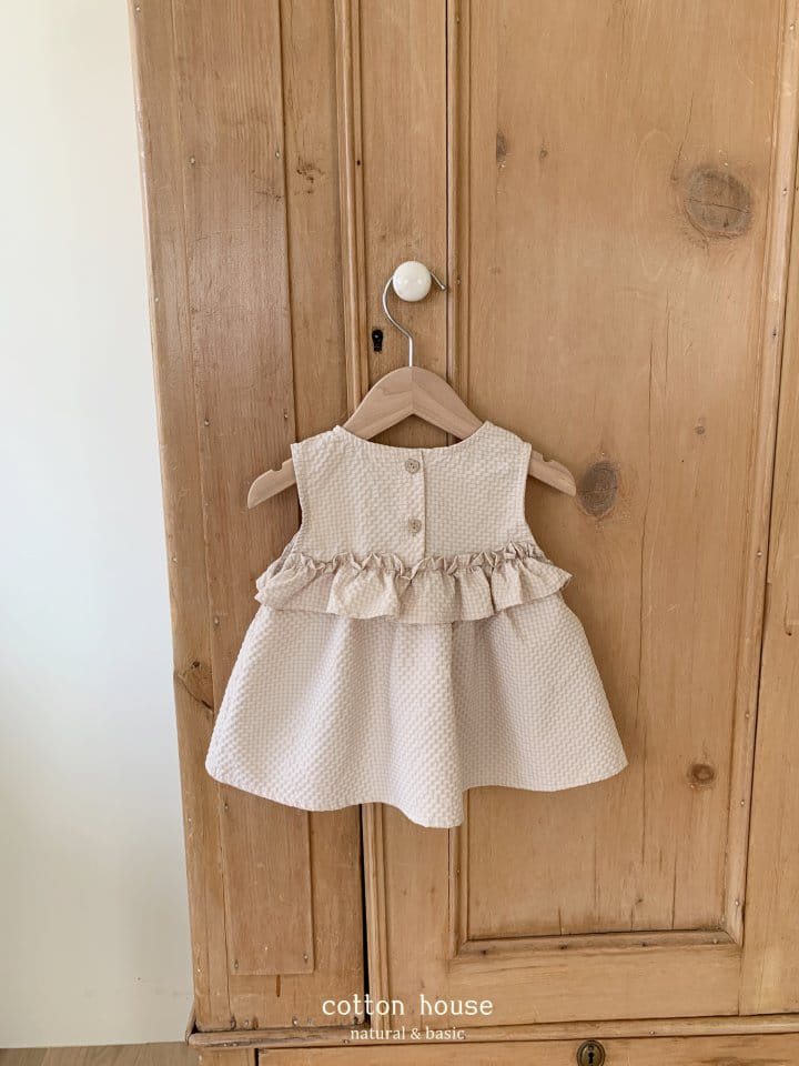 Cotton House - Korean Children Fashion - #magicofchildhood - Sleeveless Frill Blouse - 8