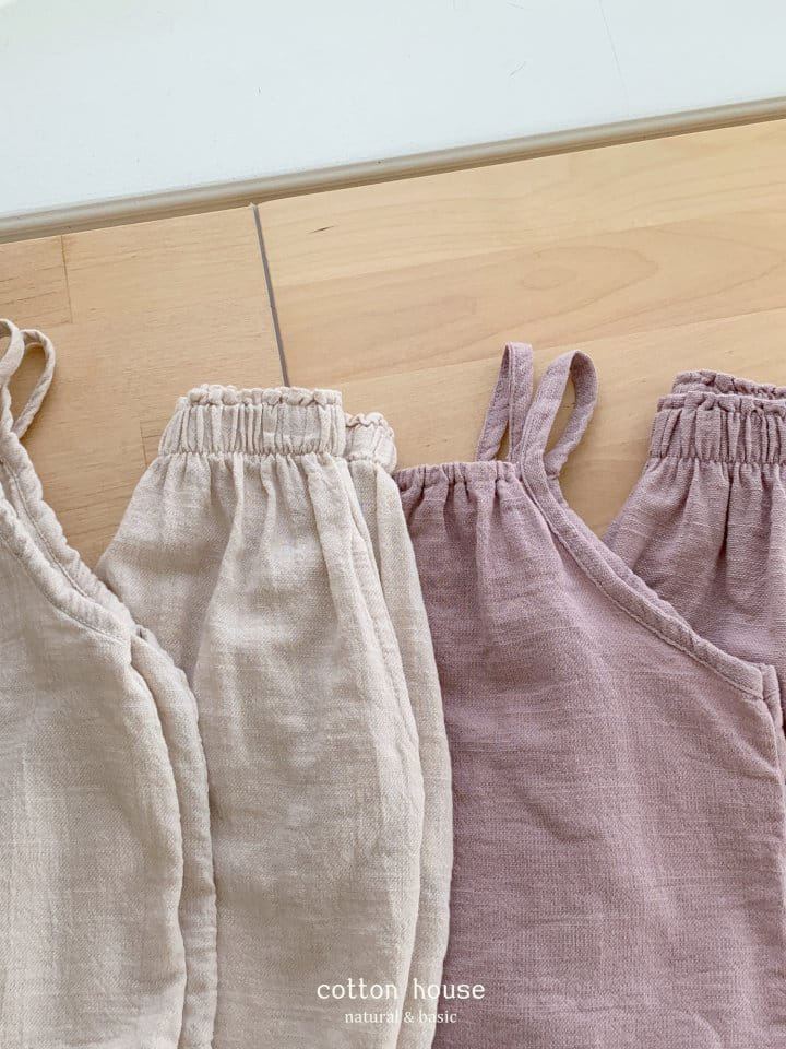 Cotton House - Korean Children Fashion - #magicofchildhood - String Sleeveless Top Bottom Set - 4