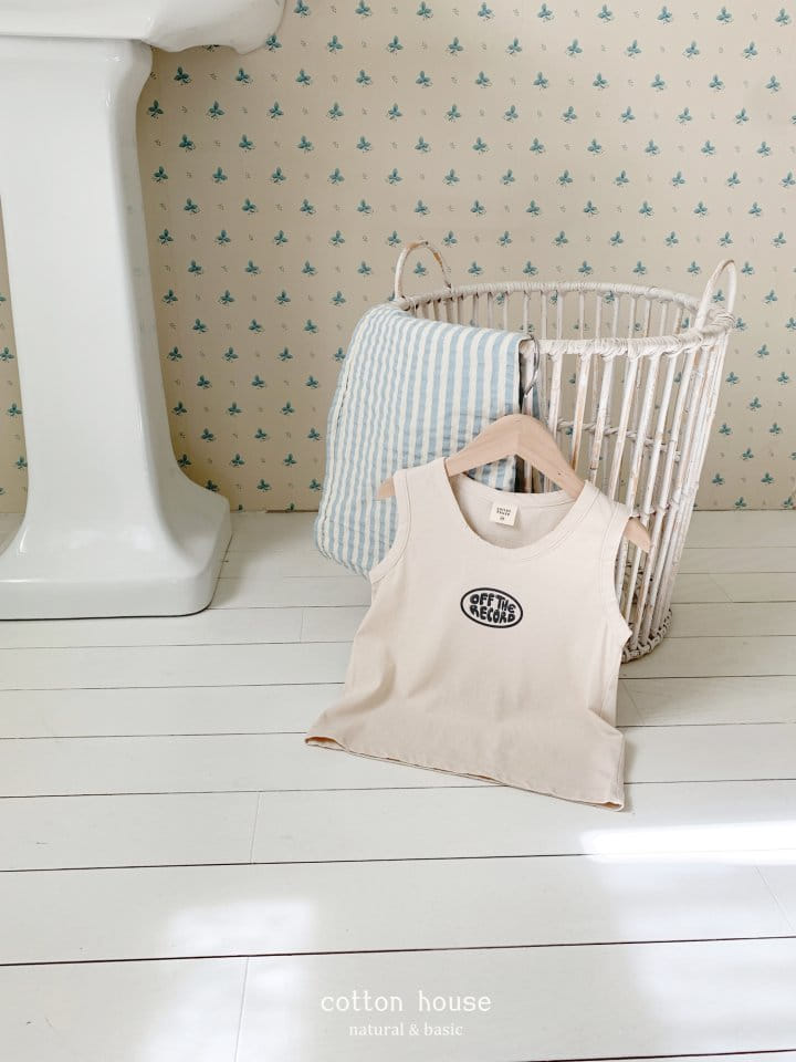 Cotton House - Korean Children Fashion - #toddlerclothing - Off The Sleeveless Tee - 3