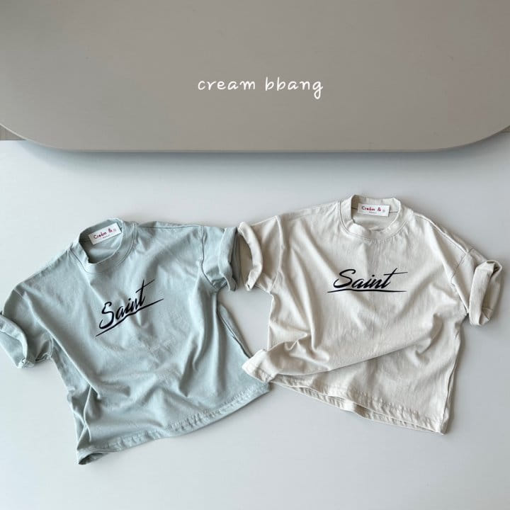 Cream Bbang - Korean Children Fashion - #childofig - Saint Single Tee